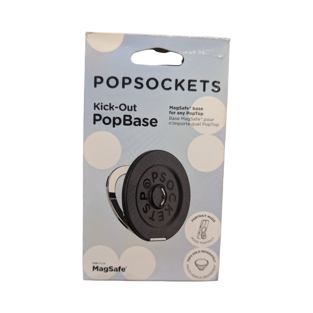 11-O Popsockets Kick-Out PopBase MagSafe Phone Grip/Stand - Black